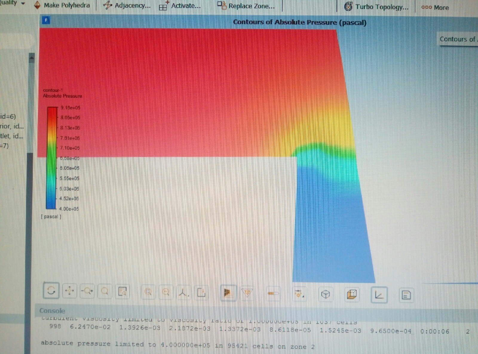 You may see, that absolute pressure has value 400 000 Pa