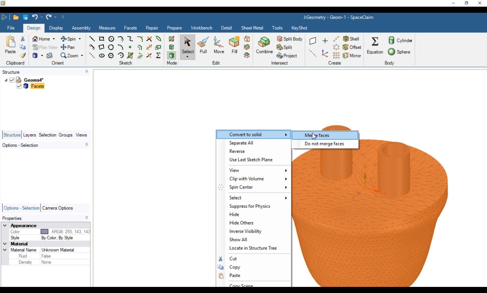 Extract Internal Volume from STL file