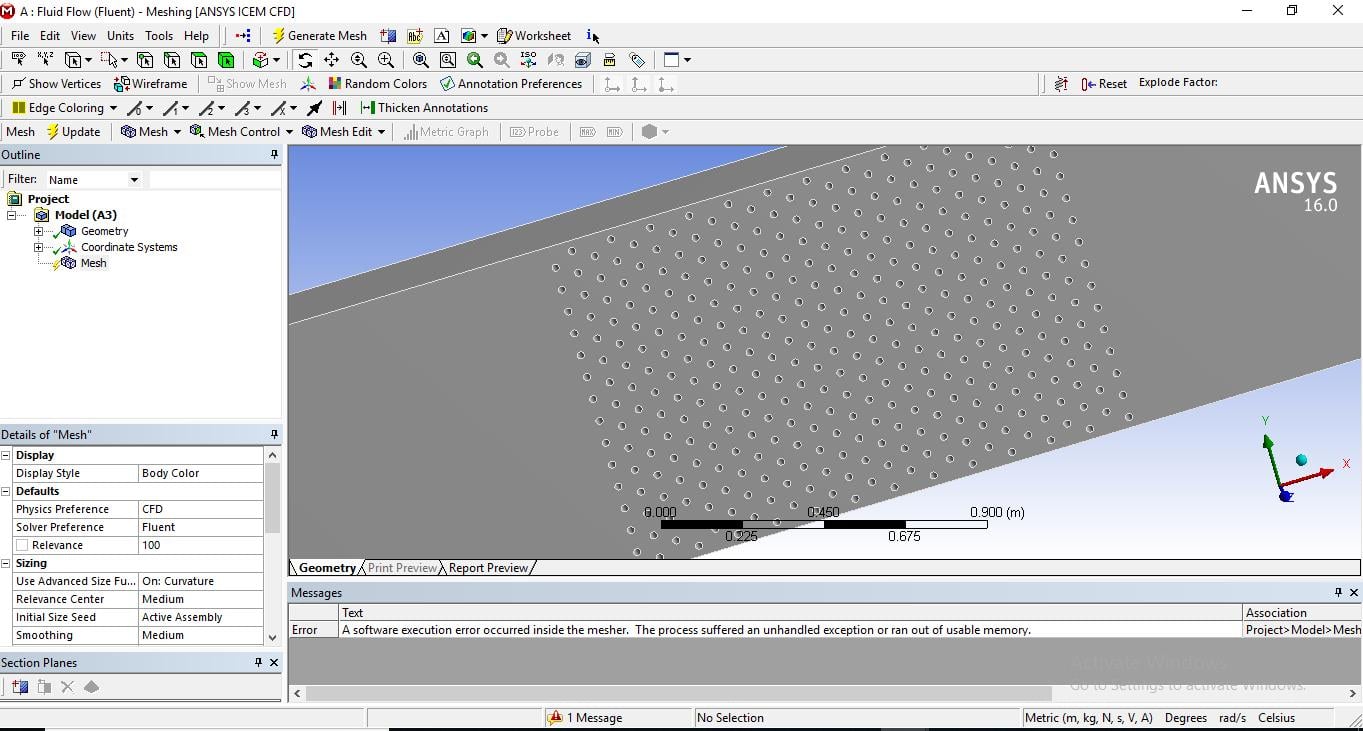 Meshing Error Out Of memory
