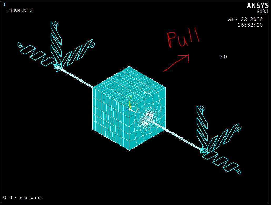 How to find reaction force acting on the block being pulled in "ANSYS APDL" — Ansys Learning Forum