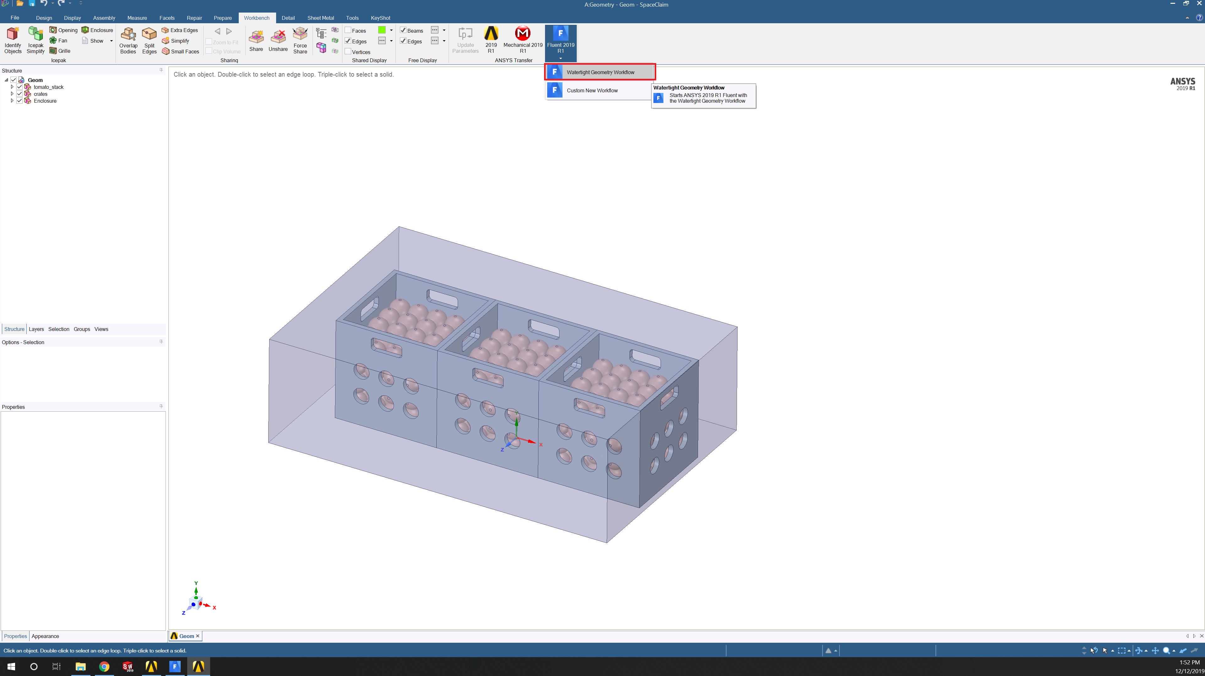 Accessing Ansys Watertight Geometry Workflow Accessing Ansys Watertight Geometry Workflow