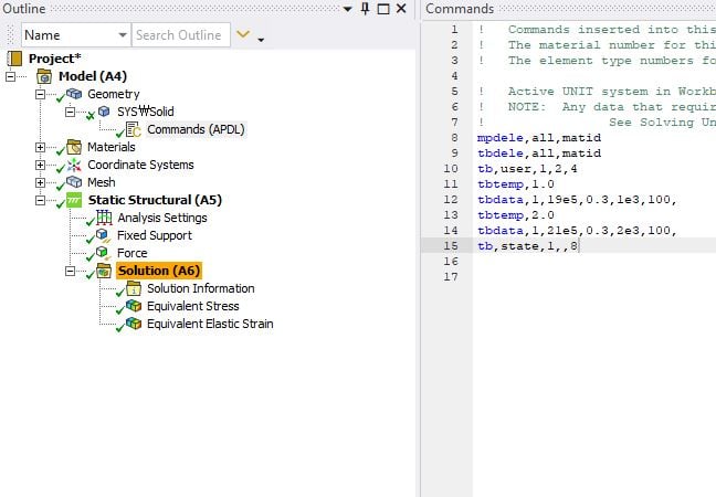 How can I define anisotropic material model using (TB, USER)