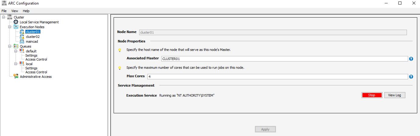 ARC configuration on master