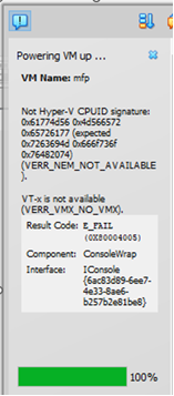 Error when starting Oracle VM in MFP StarterKit — oracle-mosc