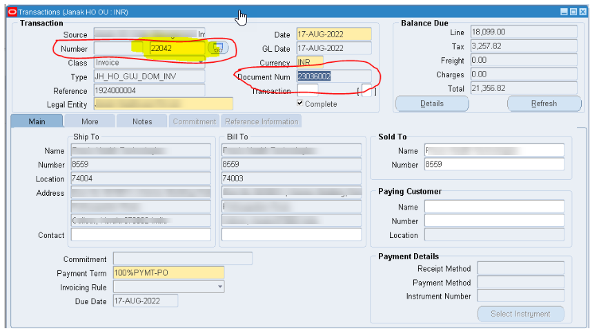 Oracle Number Rbs How to display same number in transaction number and document num in ...