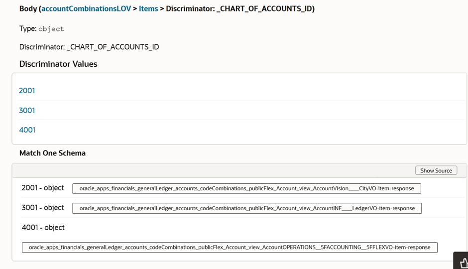Different responses for AccountCombinationsLOV. How to retrieve all the ...