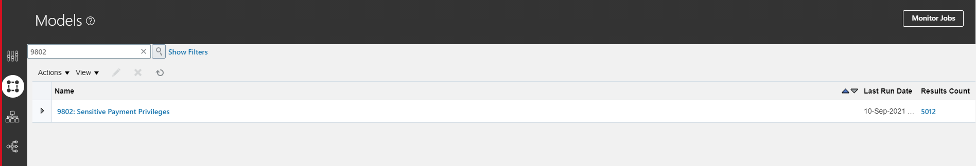 Same AAC Controls showing different count of incidents in the Model and ...