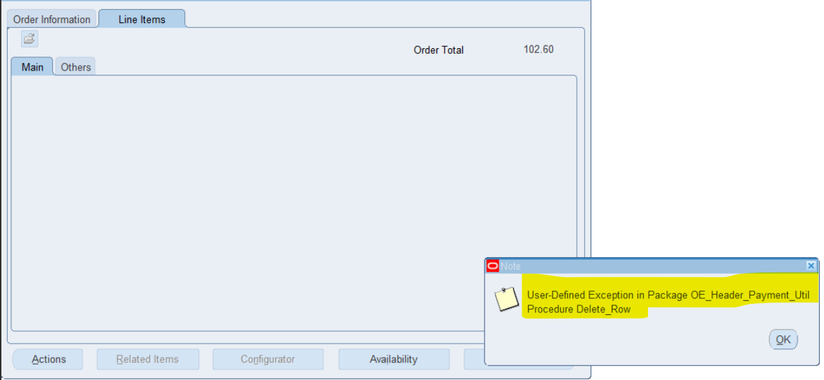 Noted Below Message I am getting the below error message while I try to navigate from ...