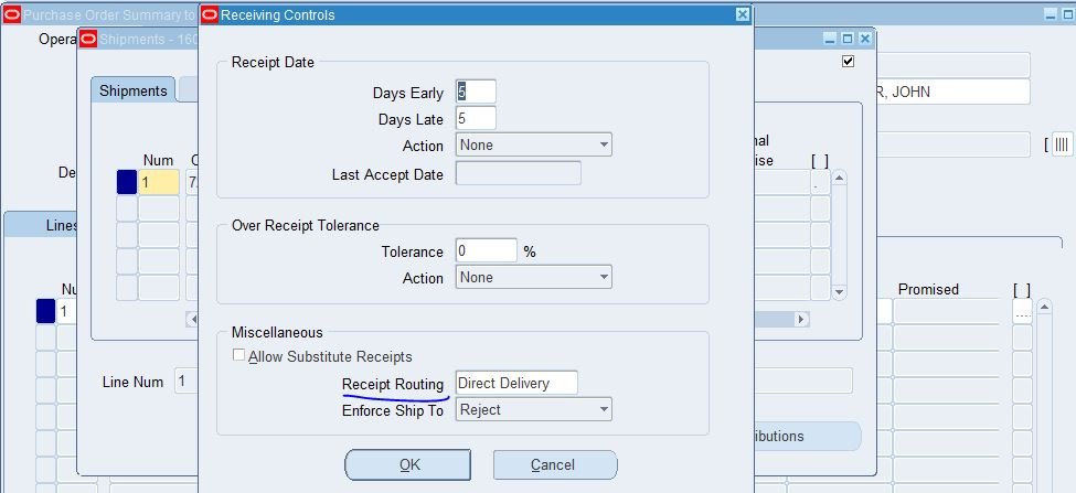Update Receipt routing - in PO — oracle-mosc