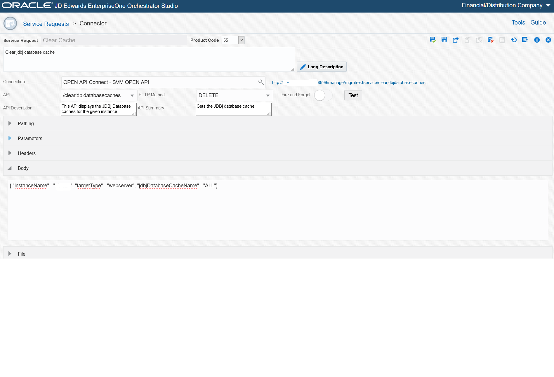 How to clear jdbj database cache through JDE Server Manager REST API ...