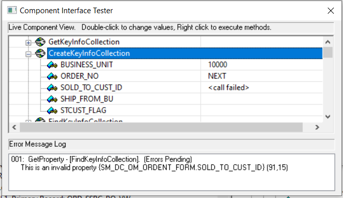 Component Interface throwing 'Invalid Property' eror — oracle-mosc