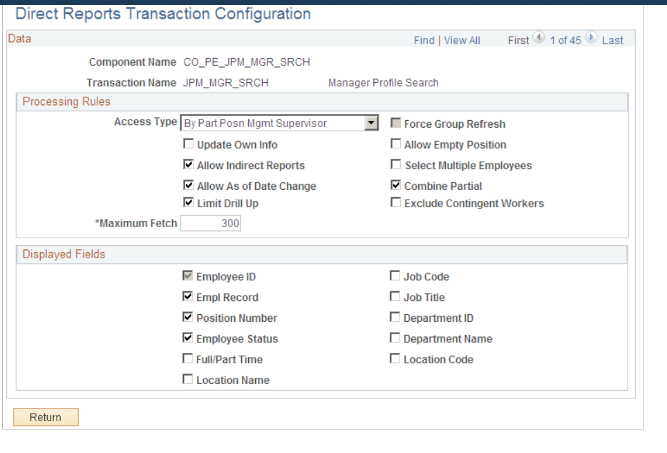 Option 4 Direct Direct Reports Interface --> Update Own Info option — oracle-mosc