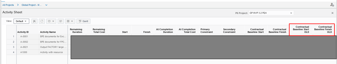 Is it possible to modify the activity sheet default log ? — oracle-mosc