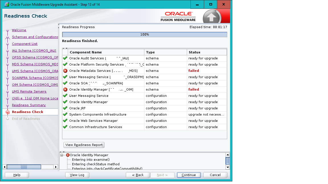 Upgrading to 12c OIG from OIM PS3- Facing issue at upgrade assistant ...