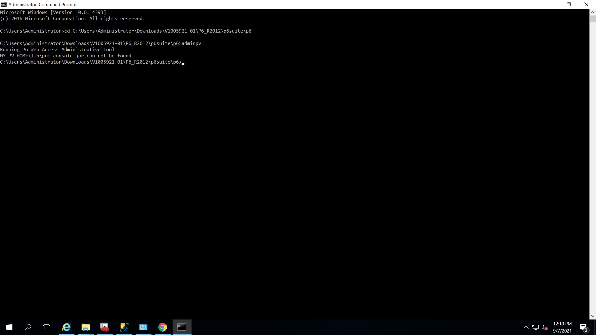 Can not launch the Primavera P6 Administrator Locally on Windows ...