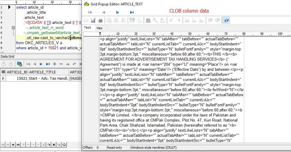Lext Column how to print clob text column using xml publisher v10.1.3.4.2 (ebs ...