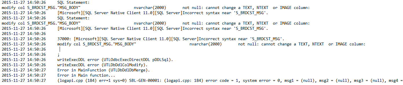 Siebel 15 database upgrade fails with SQL statement error — oracle-mosc
