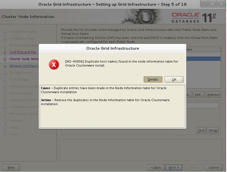 Oracle Grid infrastructure issue with duplicate hostname found — oracle ...