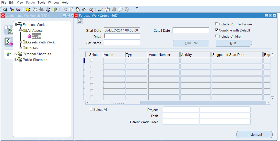 why is maintenance workbench start date grayed out ? — oracle-mosc