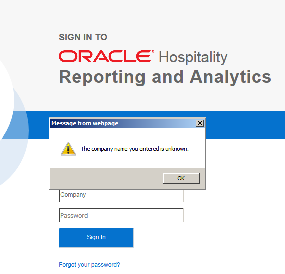 Unable to login Reporting and Analytics(mymicros) in Simphony 2.8