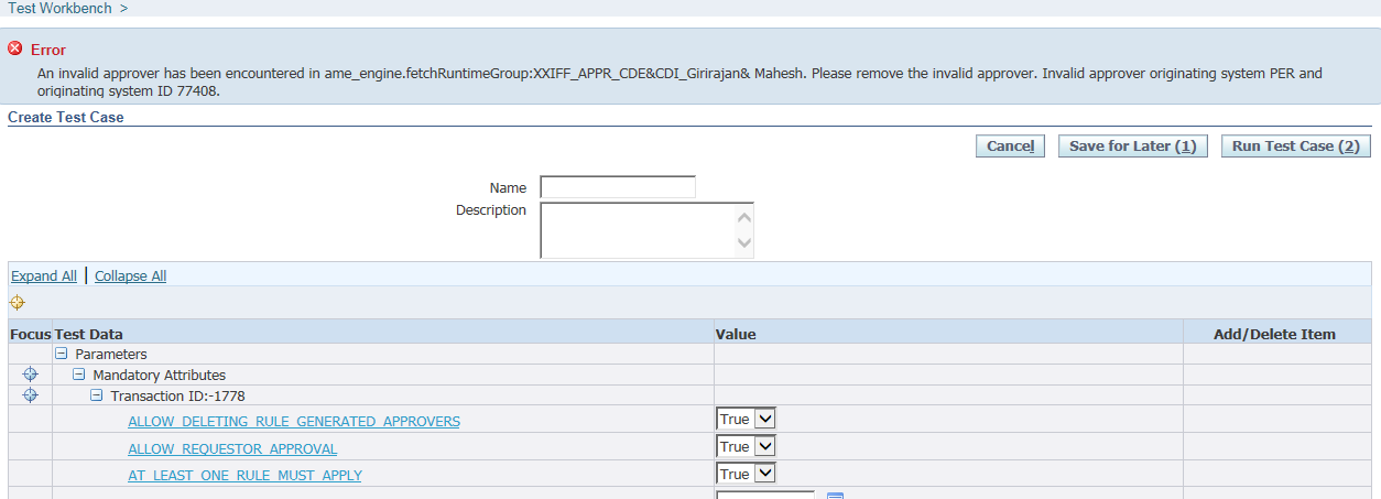 Getting Error as Invalid Approver in AME for Purchase Requisition. FND ...