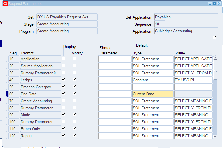 Concurrent Request Set — oracle-mosc