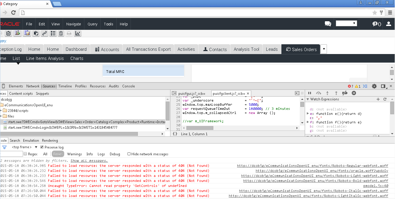Errorig pmodel.js erroring causing the product configurator issues? — oracle-mosc
