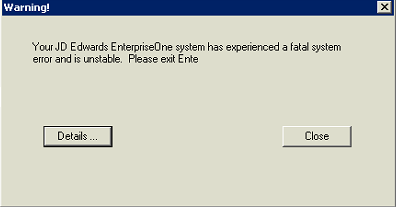 Esu Oracle ESU: Business funtion AddObjectToProjectNoHandle had caused a memory ...