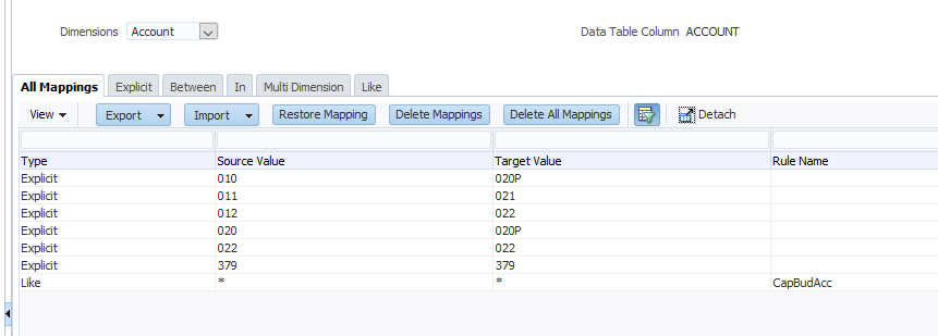 Data Load Mapping Using Like * — oracle-mosc