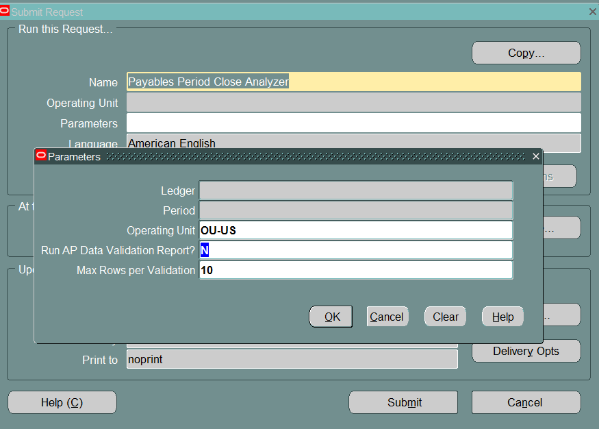Get Red box error when running as Concurrent Program — oracle-mosc