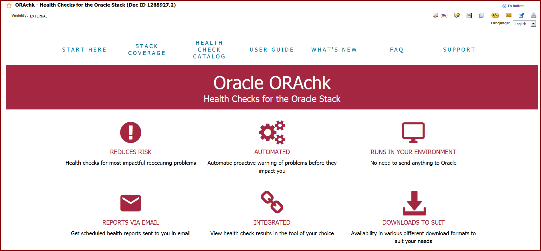 Oracle ORAchk - Health Checks for the Oracle Stack — oracle-mosc
