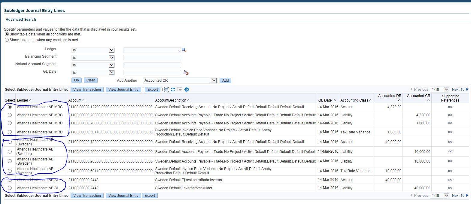 Recurring Journal Example Oracle R12 R12.2.4 - Restrict To See Primary Ledger Journal Entries (Tools - View ...