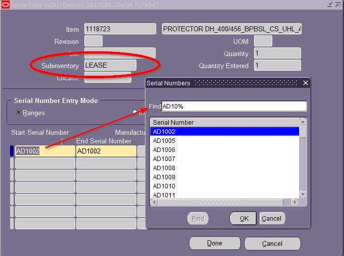 Oracle EBS 12.2.5 Assigning Serial Numbers on Shipping Transactions