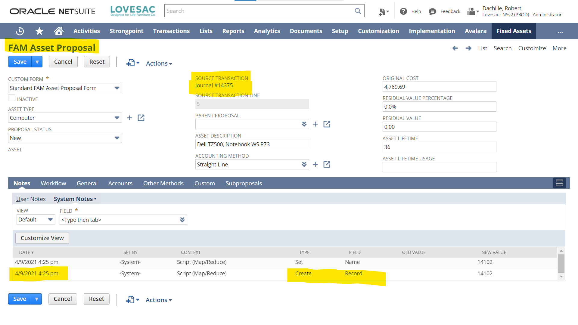 Netsuite Rfp Why is System Creating an Asset Proposal From a Journal Pending ...