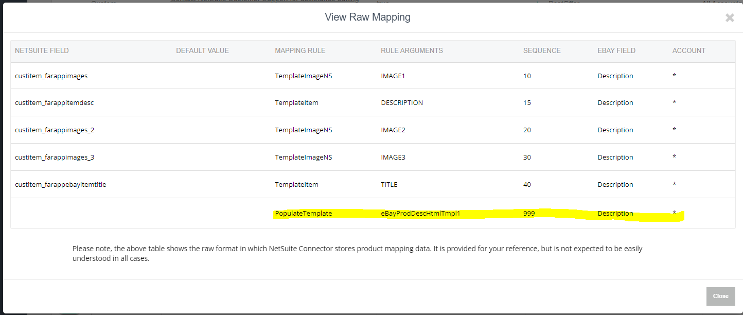 NetSuite Connector What is the NetSuite field for HTML Template