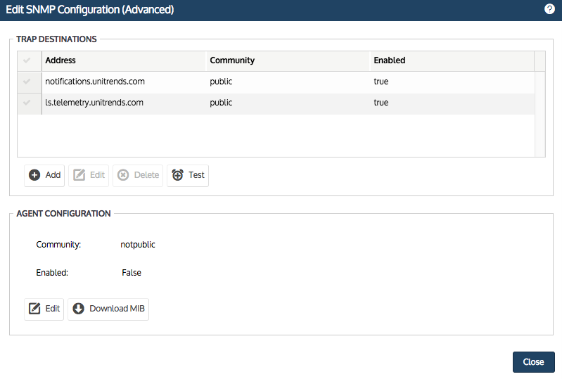 Edit SNMP Configuration
