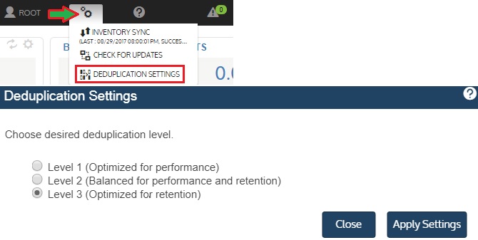 Deduplication Settings