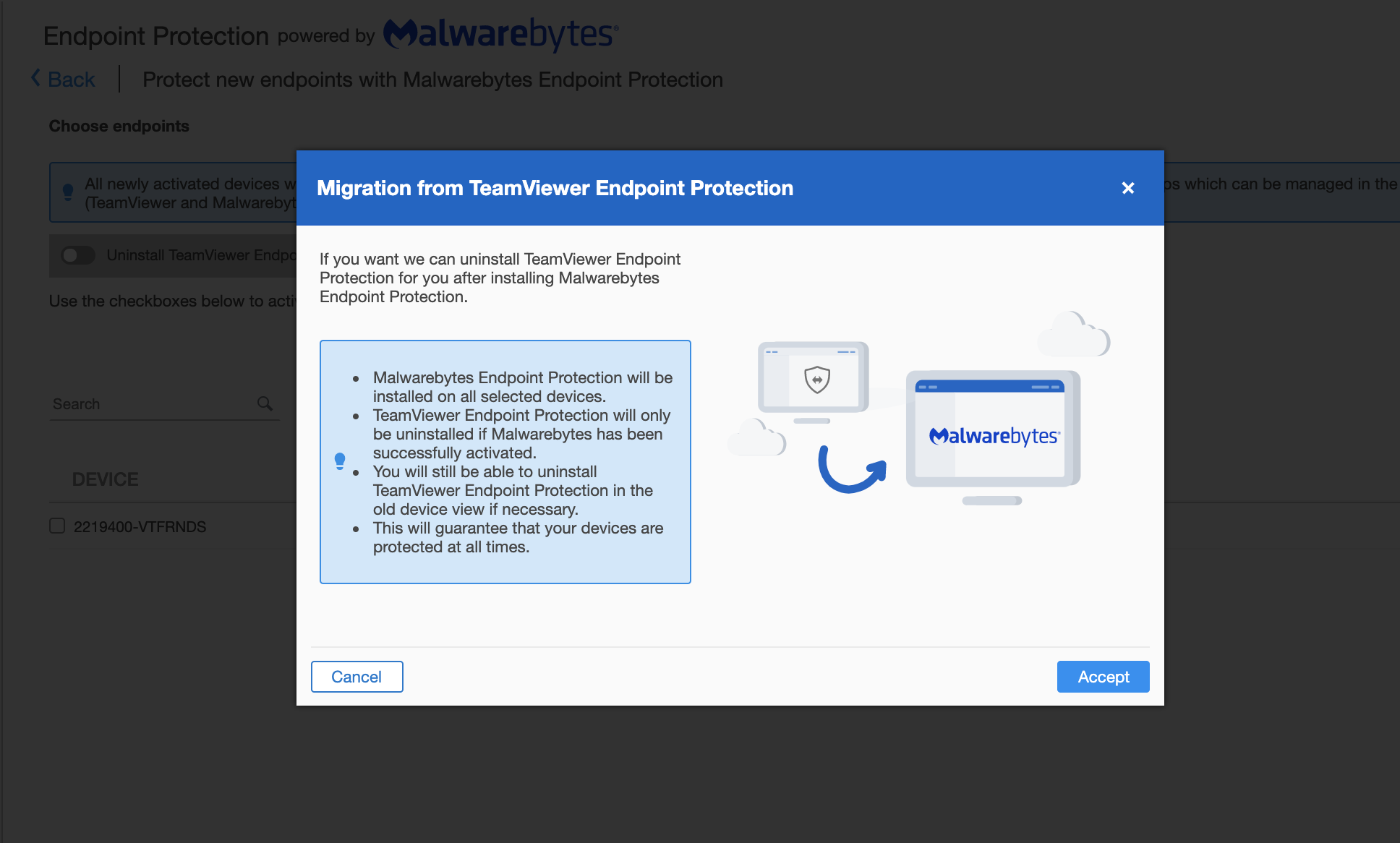Migration from TeamViewer EP to Malwarebytes EP and EDR and other fixes