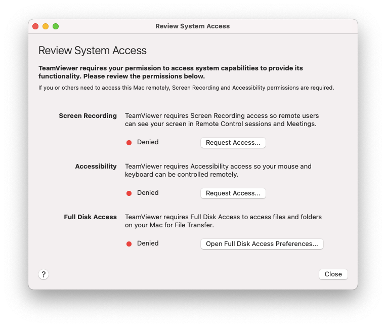 teamviewer mac command key