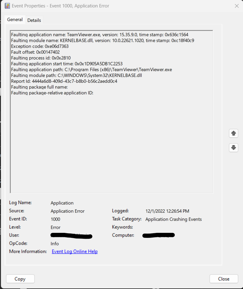 Remote terminal causing TeamViewer to crash — TeamViewer Support