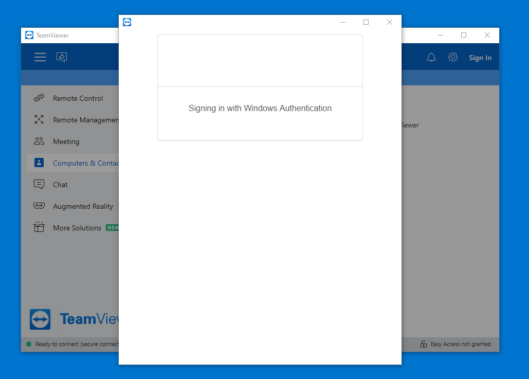 Teamviewer stuck in authentication page teamviewer support