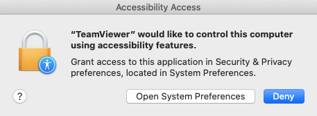 can you use blackscreen on teamviewer for mac