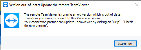 teamviewer cannot connect to partner