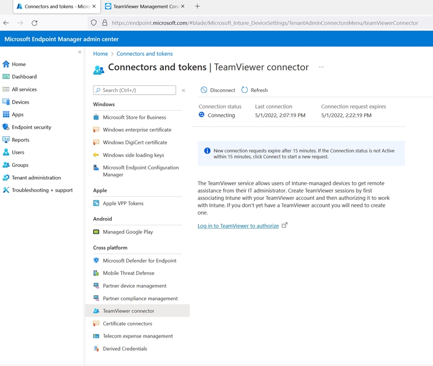 impossible to connect my teamviewer to MIcrosoft Intune ! — TeamViewer