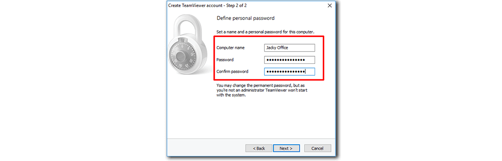 teamviewer create account