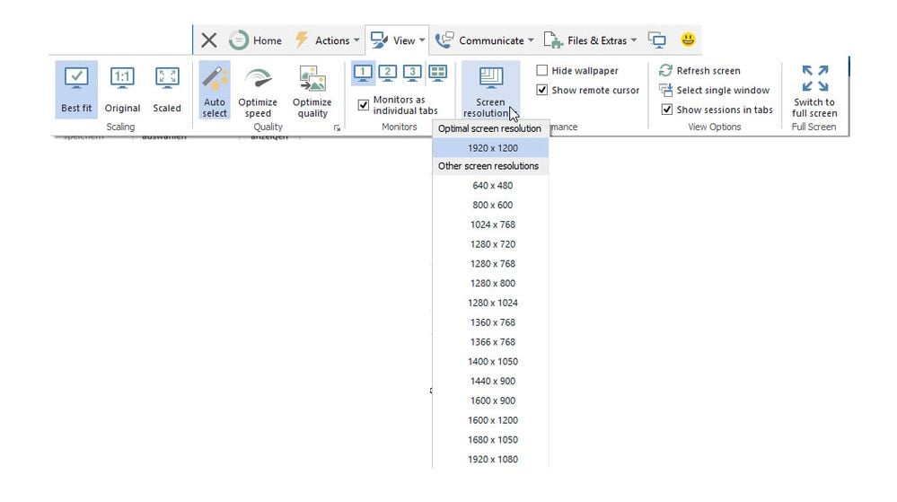 change mac resolution to 1080 for remote desktop access