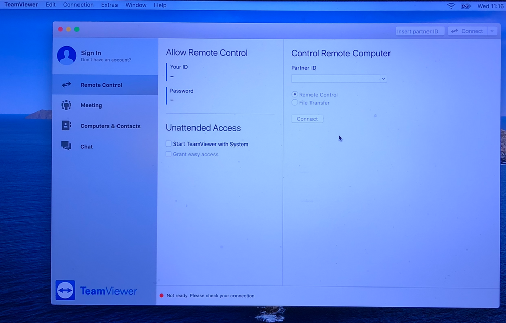 teamviewer 12 not ready check your connection