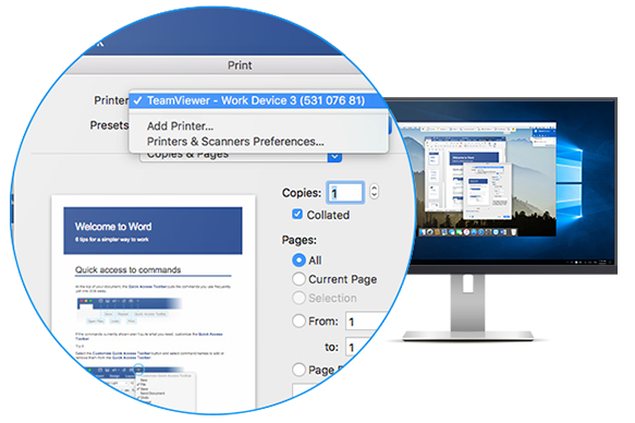 what is teamviewer printing