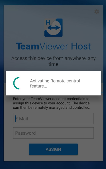 Start the TeamViewer Host app