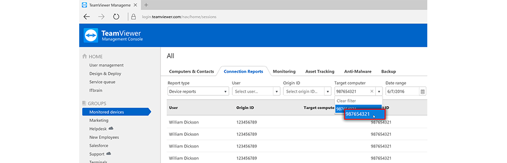 teamviewer management console server did not respond